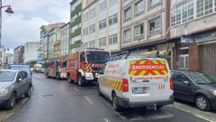 La alerta se activó en un primer piso del número 47 de la rúa Fomento.