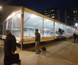 La pista estuvo dos meses en la plaza Horta do Seminario. 