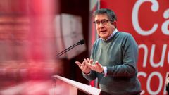 El portavoz del PSOE en el Congreso, Patxi Lpez, este sbado en el congreso de los socialistas cntabros