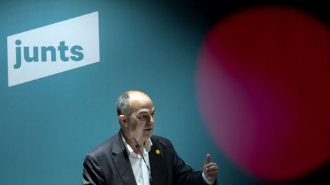 El secretario general de Junts, Jordi Turull, durante una rueda de prensa en marzo