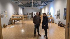 Esperanza Pi�eiro y Guillermo Llorca, en la exposici�n que estos d�as se puede ver en el Torrente Ballester