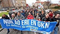 El comit� de GKN organiz� una movilizaci�n el pasado domingo en Vigo.