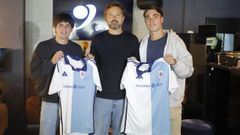 Turbi, Carlos Antelo y Dani Gonz�lez en la presentaci�n oficial de ambos jugadores