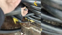 Cable de cobre, como el que la Polic�a Local y la Guardia Civil hallaron en el veh�culo accidentado, en una imagen de archivo