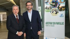 Antonio G�mez Caama�o y Diego Calvo, tras la presentaci�n. 