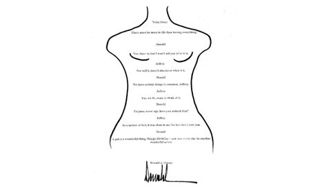 La felicitación de cumpleaños de Trump a Epstein que el presidente negó que existiera