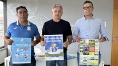 Fajardo, con Lamas y Rodrguez a los lados, en la presentacin de la cita.