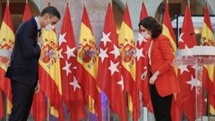 D�az Ayuso�y S�nchez valoran su encuentro sobre el avance de la pandemia en Madrid