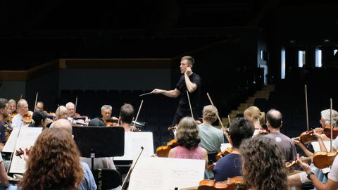 Roberto Gonzlez Monjas en su ensayo de este jueves con la OSG
