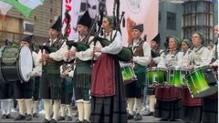 Bandas de gaitas del occidente asturiano en el desfile de San Patricio en Nueva York