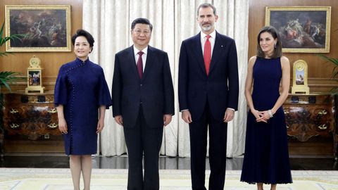 Recibimiento ayer en el palacio de la Zarzuela