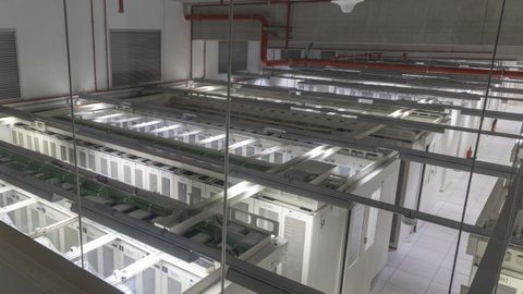 Imagen del b�nker digital del Gai�s, donde cada d�a se procesan millones de datos confidenciales de los gallegos. El control es m�ximo para evitar filtraciones de informaci�n.