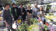 Franceses de L'Isle Jourdain, en una visita al mercado de Carballo en el 2024 