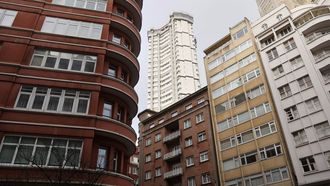 Varios edificios del centro de A Coru�a