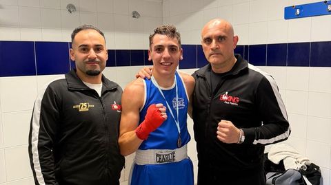 Nico Rodr�guez, con Jose Casta�o y Sergio Seco, en el Open Futuros Campeones de Mar�n.