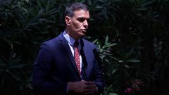 Pedro S�nchez, durante su �ltima comparecencia ante los medios el pasado martes.