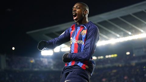 Ousmane Dembl.Ousmane Dembl celebra un gol con el Barcelona