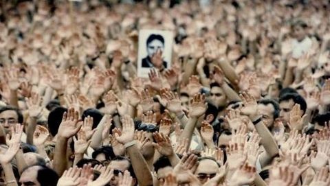 Imagen de una de las manifestaciones que hubo en España en julio de 1997 para pedir la liberación de Miguel Ángel Blanco.
