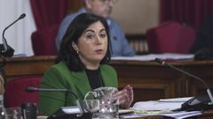 Elena Candia, en un pleno de este mandato en el Concello lucense