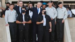 Benjamin Netanyahu, durante un acto del graduaci�n de oficiales del Ej�rcito en una base pr�xima a Mitzpe Ramon