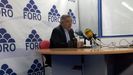 lvaro Muiz, durante la presentacin de su programa como candidato a las primarias de Foro, en la sede del partido en Gijn