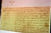 El poder notarial, con la firma de Cervantes en la esquina superior izquierda. 