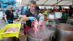 En Palmeira prev&eacute;n servir una tonelada de pulpo durante la fiesta.