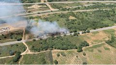 En la imagen a�rea se aprecia el foco principal y otro situado a la izquierda en la parte inferior