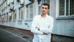 Glib Buriak, en una calle de Kiev