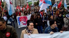 Manifestaci�n contra la Lomce en A Coru�a