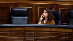 La ministra de Hacienda, Mar�a Jes�s Montero, en el Congreso