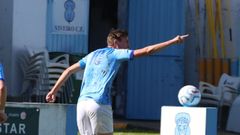 Rolle festeja un gol ante la Sarriana el pasado curso en el Kiko Rey.