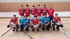 Plantilla del Escola Lubi�ns antes del debut en OK Plata ante el Congr�s