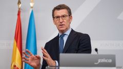 El presidente de la Xunta, Alberto N��ez Feijoo