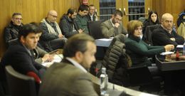 Igrexas, Maxi Blanco y simpatizantes de APAC siguieron el pleno, en que intervino Lara Rodr�guez. 