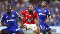 El futbolista del Celta Borja Iglesias, durante el duelo ante el Getafe.