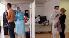 Vacunaci�n en un antiguo hospital de Mallorca