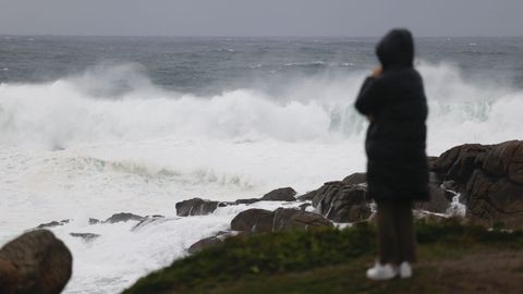 Costa de A Corua este lunes, tras el paso del frente asociado a Herminia.