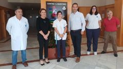 Visita de la alcaldesa de Gijn, Carmen Moriyn, al Sanatorio Martimo.