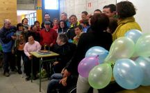 Usuarios, empleados y familiares celebraron el aniversario.