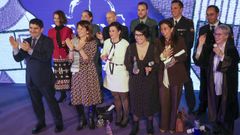 Acto de entrega de las Meninas, este viernes, en Santiago. 