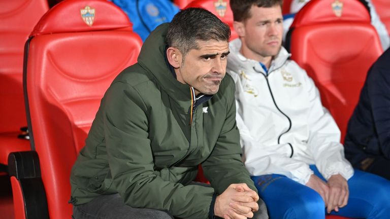 Antonio Hidalgo, durante el encuentro ante el Almer�a.