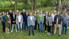 Demetrio Salgueiro (Xove, 1971), en el centro de la imagen, encabezará de nuevo la candidatura del PP a las elecciones municipales