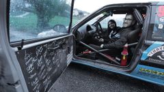 Los hermanos Vizoso, en el coche con el que compartieron otro triunfo en el Volante FGA en el Rali San Froilán.