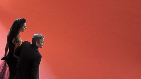El actor estadoundiense George Clooney y su mujer Amal Clooney.