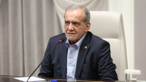 El presidente iran�, Masoud Pezeshkian.