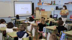 Primer d�a de clases del curso pasado en el CEIP Anexa, en Lugo. 