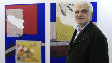 Xosé Freixanes, fotografiado no 2023 con motivo da súa exposición na Galería Trinta.