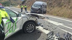 As� quedaron los veh�culos implicados en el accidente.