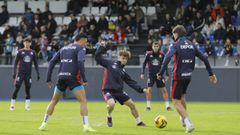 Un momento del entrenamiento del pasado domingo a puerta abierta para los aficionados 